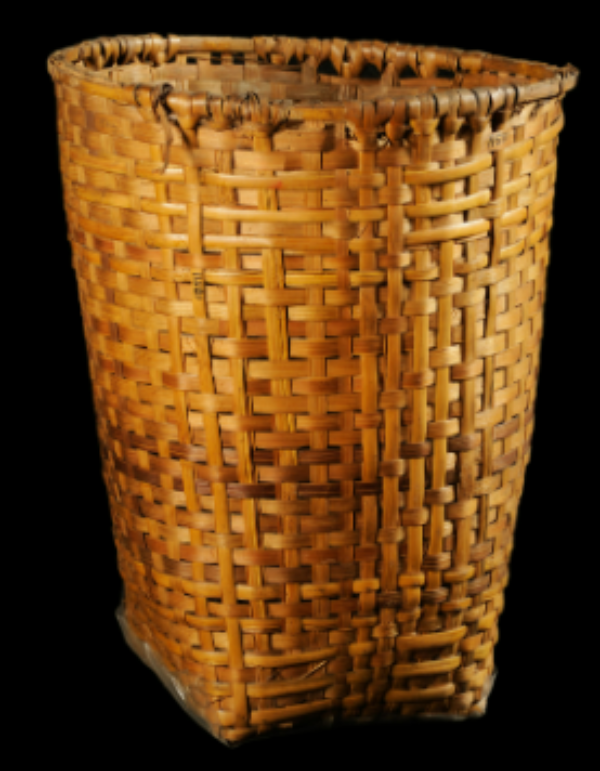 Pooni Cylindrical Cane Basket of Kadar Tribe Pooni Cylindrical Cane Basket of Kadar Tribe