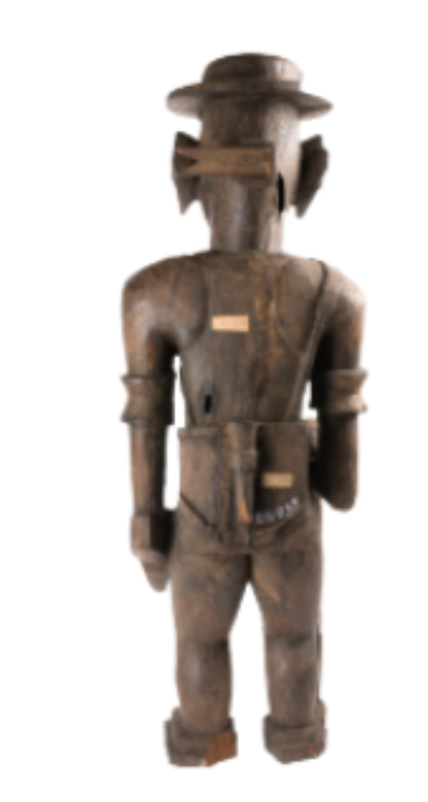 Wooden Sculpture of a Konyak Warrior Wooden Sculpture of a Konyak Warrior