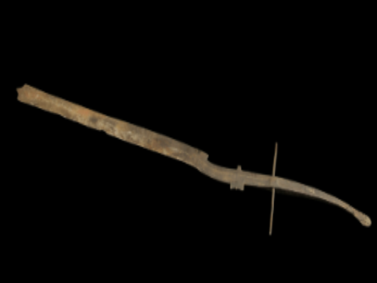 Iron Sword with Medial Ridge and Curved Handle Iron Sword with Medial Ridge and Curved Handle