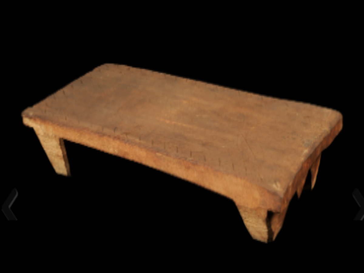 Engraved Wooden Platform of the Rabha tribe Engraved Wooden Platform of the Rabha tribe
