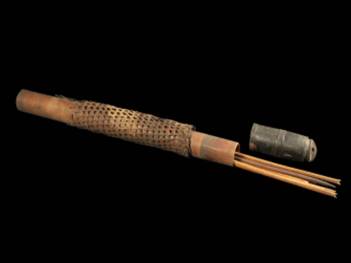 Bamboo quiver with arrows Bamboo quiver with arrows