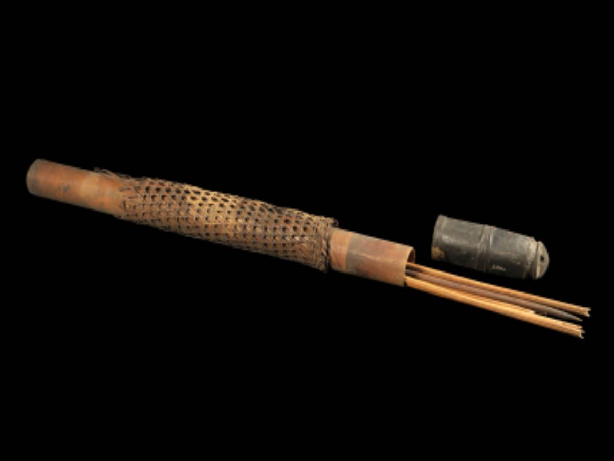 Bamboo quiver with arrows Bamboo quiver with arrows