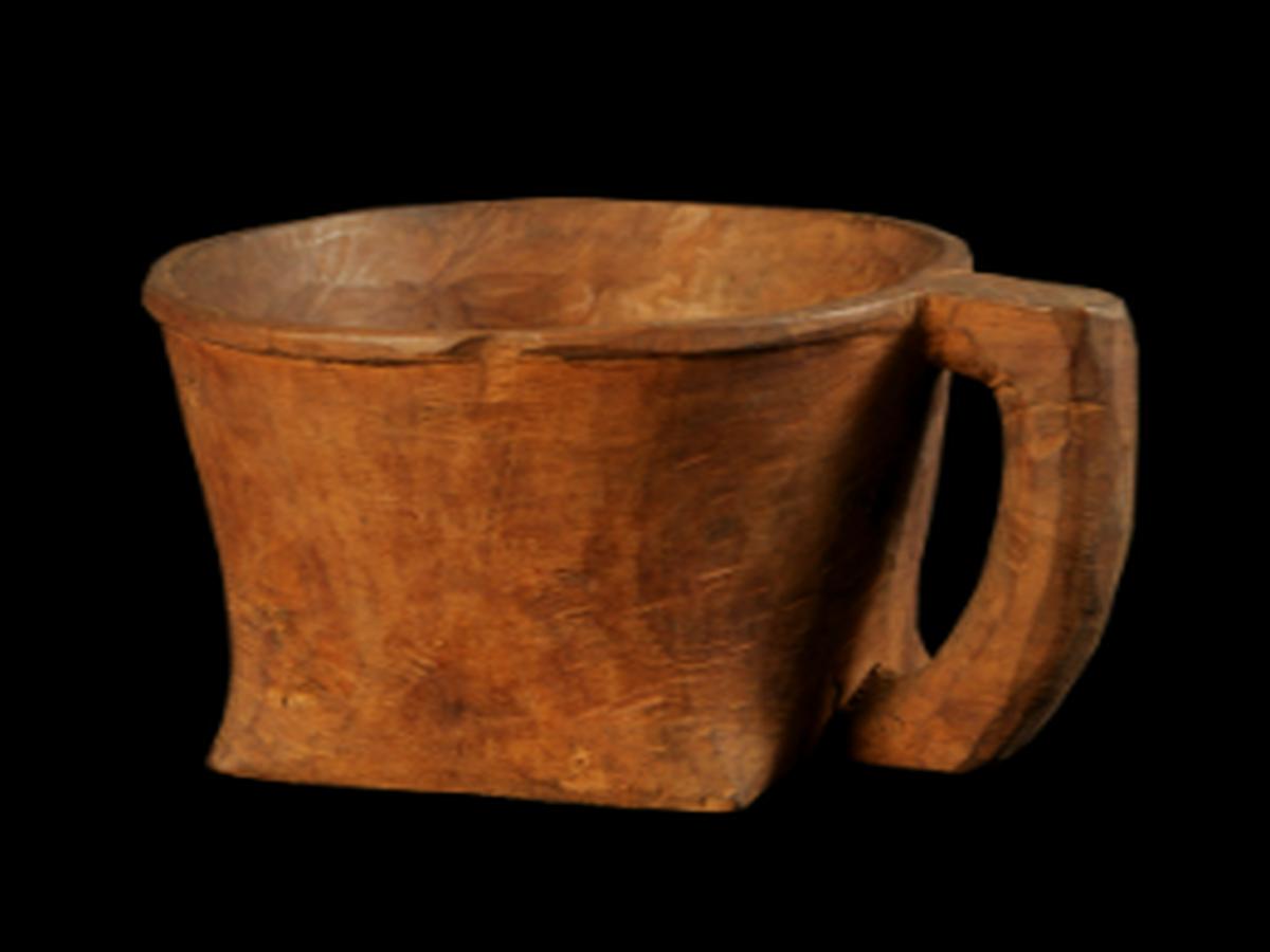 Conical Wooden Mug of Tangkhul Naga Tribe
