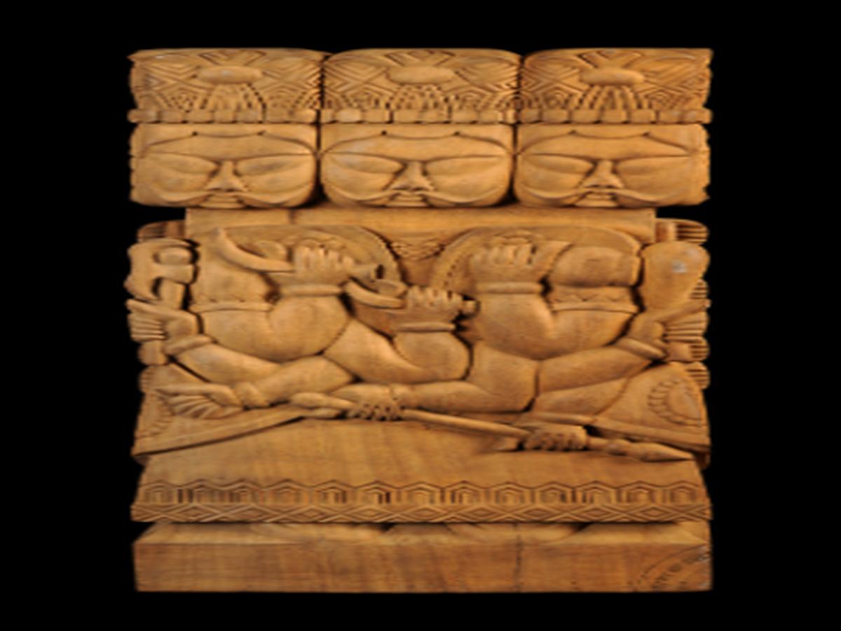 Wooden Effigy of Ravan Wooden Effigy of Ravan