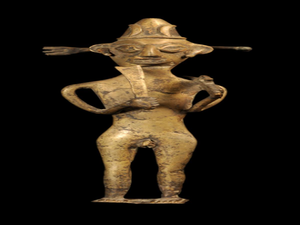 Brass Warrior with Dao and Gun Brass Warrior with Dao and Gun