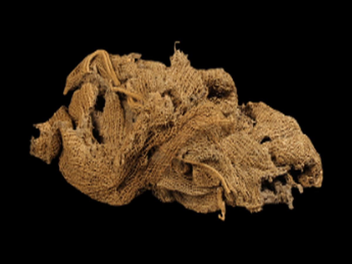 Torn Cotton Fishing Net of Manipuri Tribe Torn Cotton Fishing Net of Manipuri Tribe