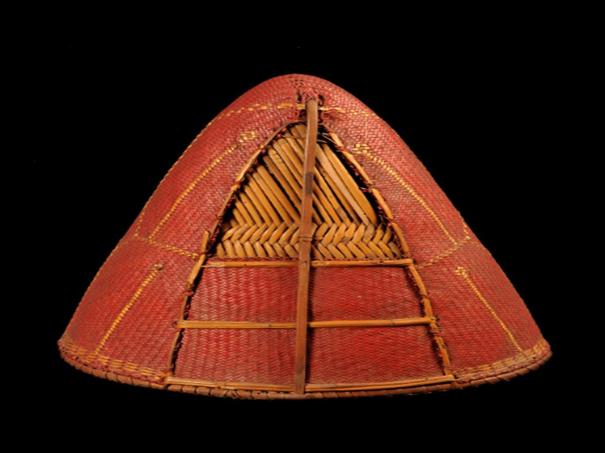 Red Cane Helmet of Naga Tribe Red Cane Helmet of Naga Tribe