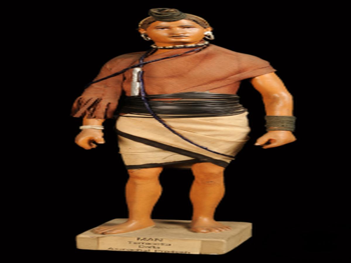 Clay Model of a Nyishi Tribesman Clay Model of a Nyishi Tribesman