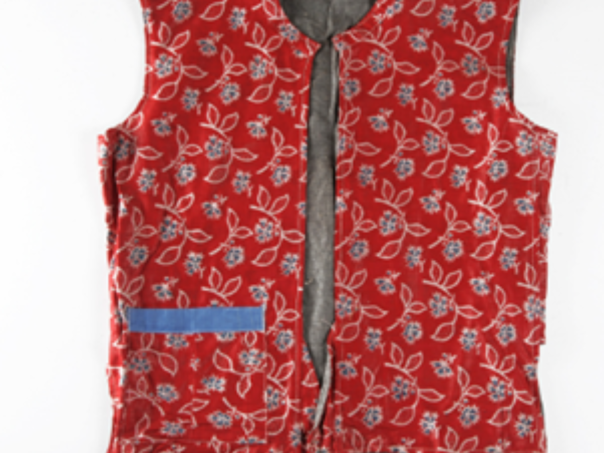 A floral design waistcoat A floral design waistcoat