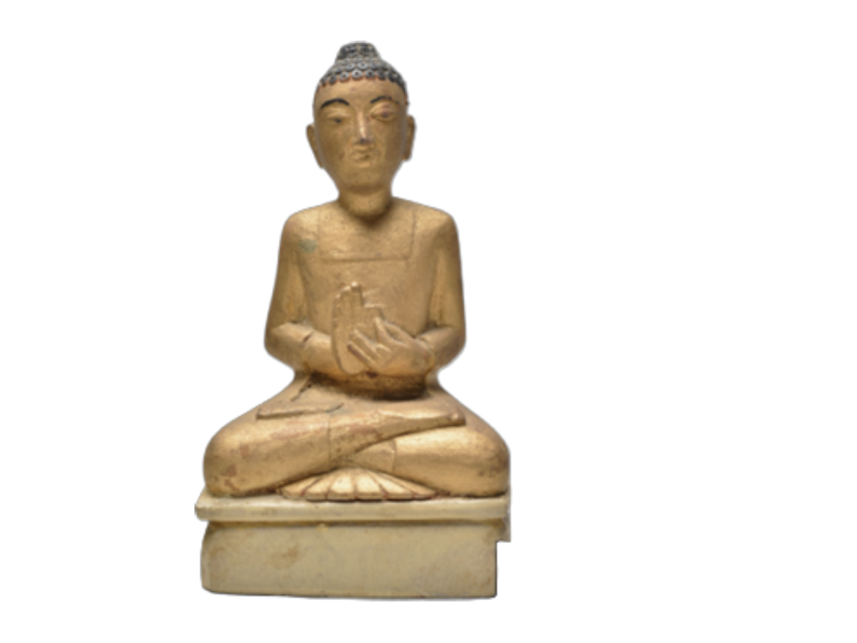 Buddha Wooden Sculpture in Dharma-Chakra Mudra Buddha Wooden Sculpture in Dharma-Chakra Mudra