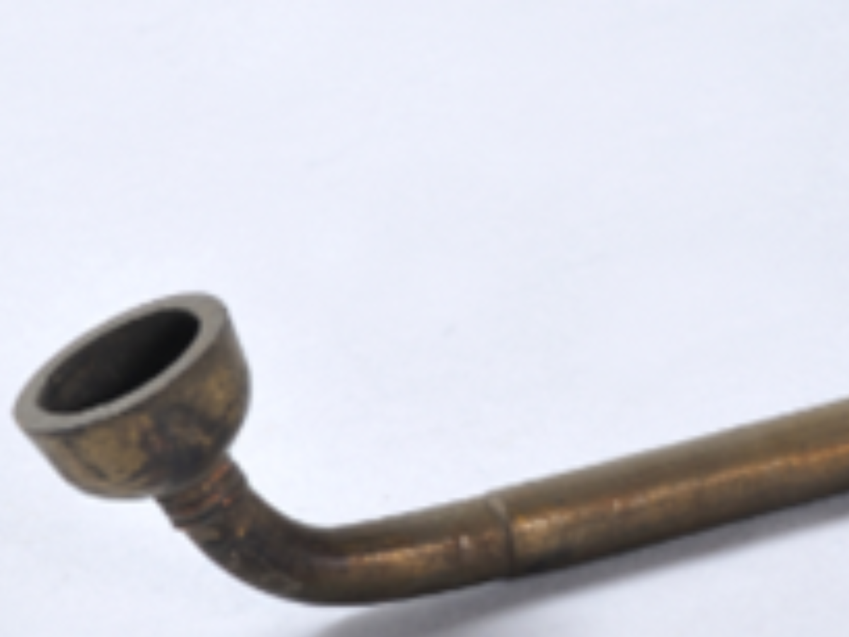 Brass Tobacco Pipe of Shan Tribe Brass Tobacco Pipe of Shan Tribe