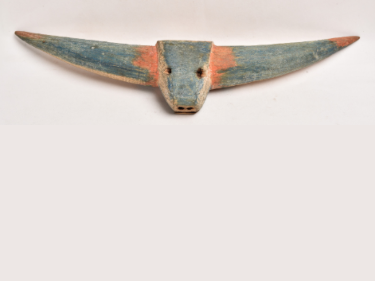 Mithun Head Wooden Sculpture Mithun Head Wooden Sculpture