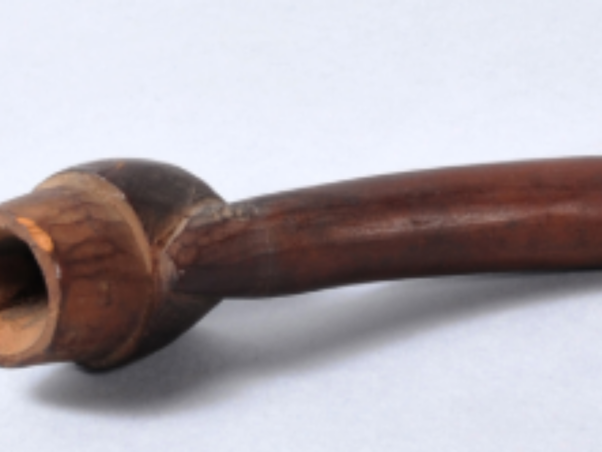 Wooden Tobacco Pipe of the Naga Tribe Wooden Tobacco Pipe of the Naga Tribe