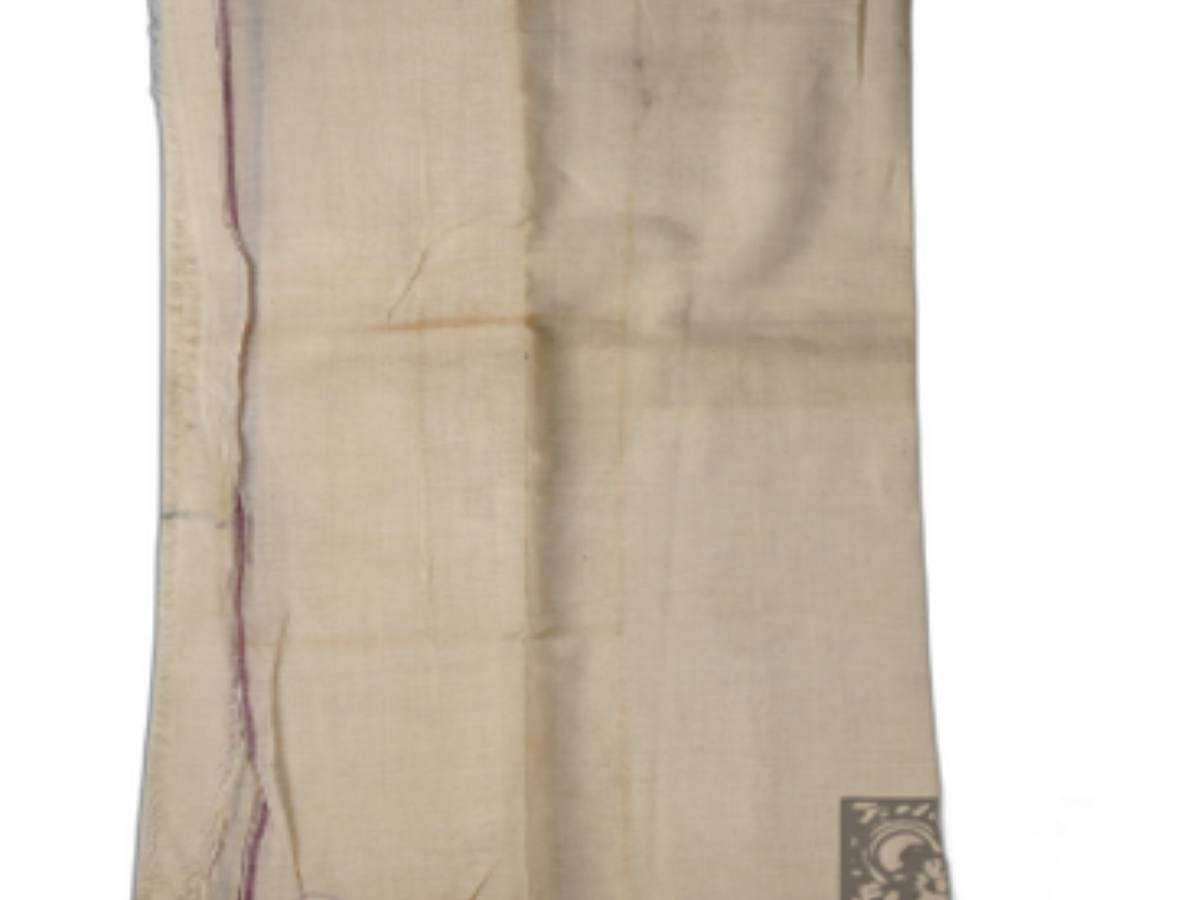 Traditional Woven Dhoti with Black Selvedge Traditional Woven Dhoti with Black Selvedge