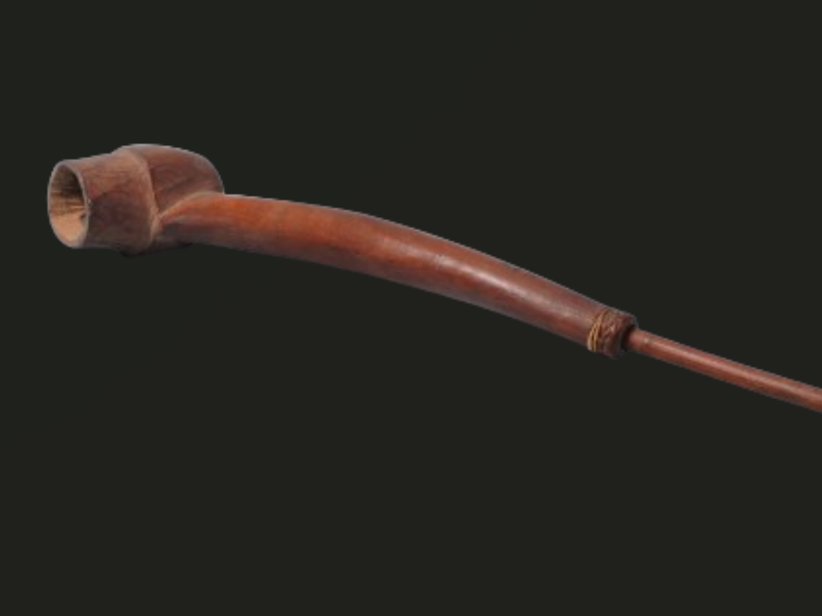 Wooden Smoking Pipe of Naga Tribe Wooden Smoking Pipe of Naga Tribe