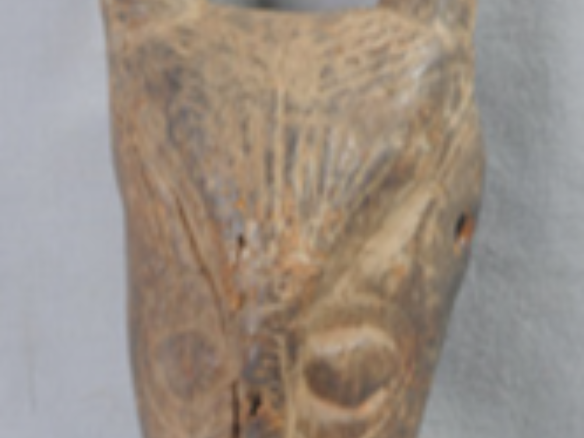 Wooden Animal Mask of the Siddi Tribe Wooden Animal Mask of the Siddi Tribe