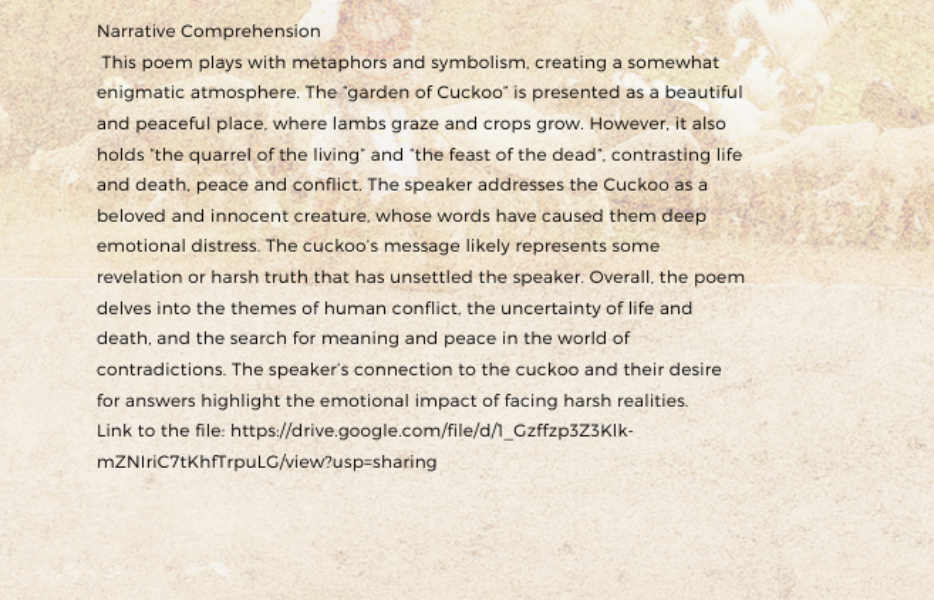 Comprehension Comprehension