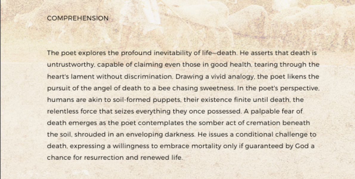 Comprehension Comprehension