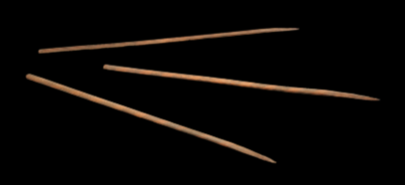 Set of bamboo spikes used by the Naga tribe Set of bamboo spikes used by the Naga tribe