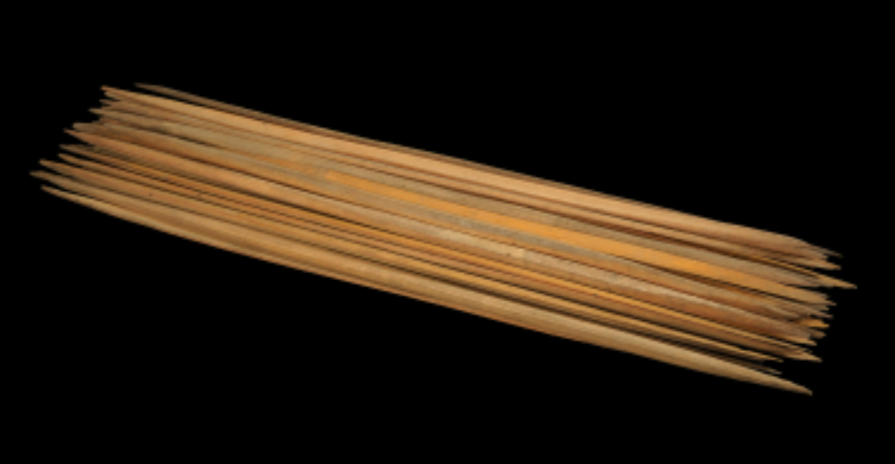 Bamboo spikes tied in a bundle Bamboo spikes tied in a bundle