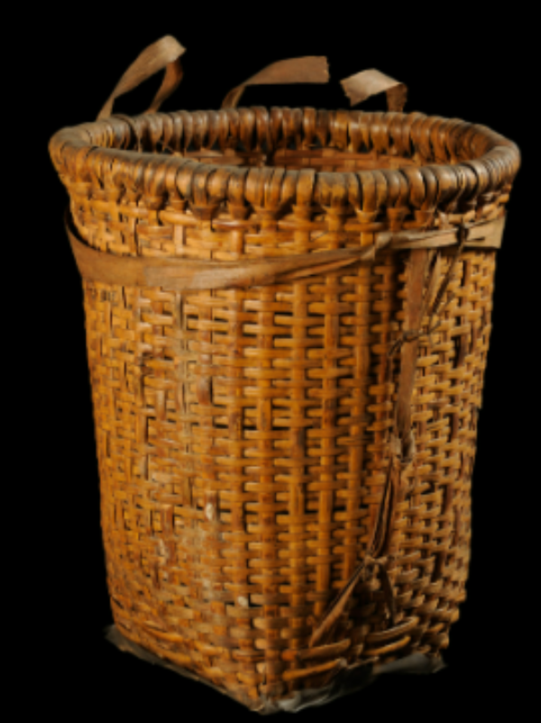 Cylindrical Cane Basket of Kadar Tribe Cylindrical Cane Basket of Kadar Tribe