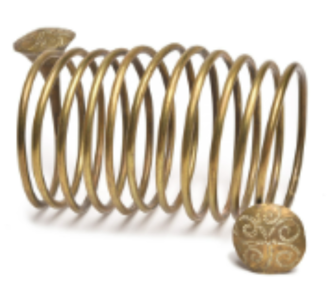 The brass spiral bangles The brass spiral bangles