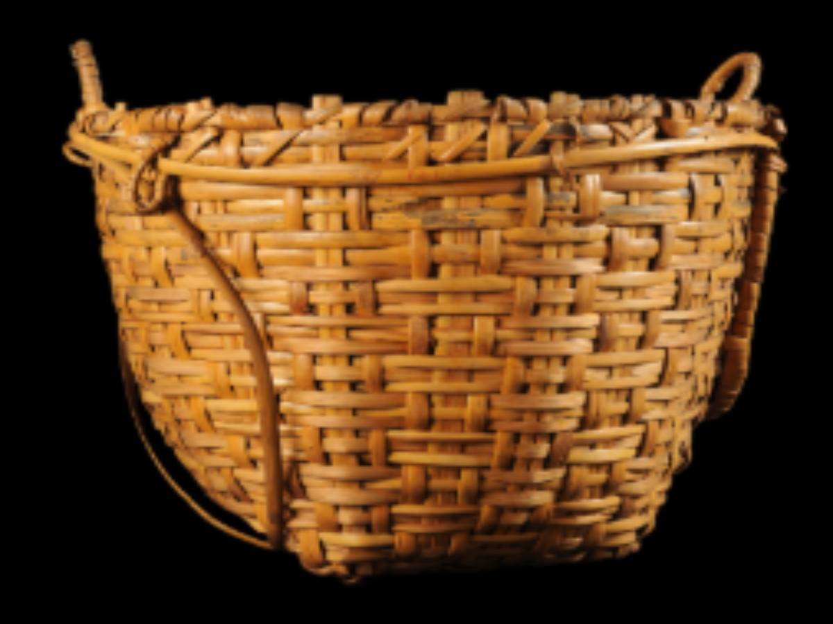 Basket made of split bamboos Basket made of split bamboos