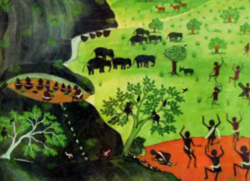 Rock Painting of Nilgiris tribe Rock Painting of Nilgiris tribe
