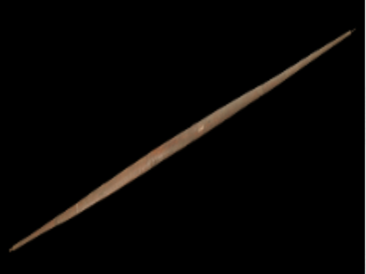 A traditionally crafted bamboo bow stave A traditionally crafted bamboo bow stave