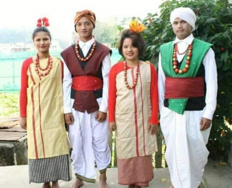 Pnar Community from Jaintia Hills in their traditional dress Pnar Community from Jaintia Hills in their traditional dress