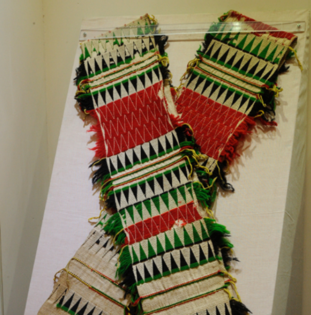 A 20th-century sash of the Angamis with lozenge motif. A 20th-century sash of the Angamis with lozenge motif.