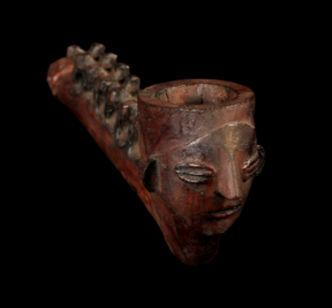 Face-craved smoking pipe Face-craved smoking pipe