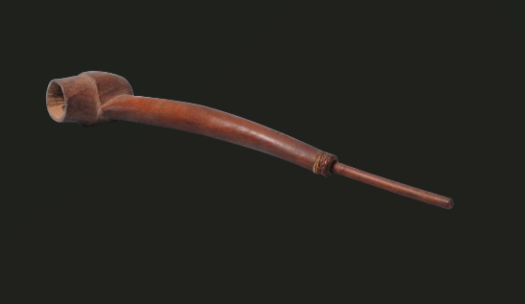 Wooden Smoking Pipe of Naga Tribe Wooden Smoking Pipe of Naga Tribe