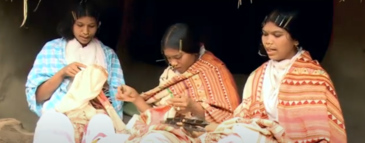 Traditional attire of women in Dongria Kondhtribe Traditional attire of women in Dongria Kondhtribe