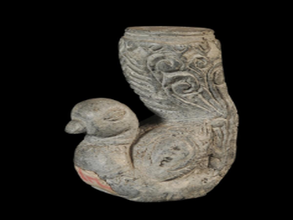 Stone sculpture of peacock Stone sculpture of peacock