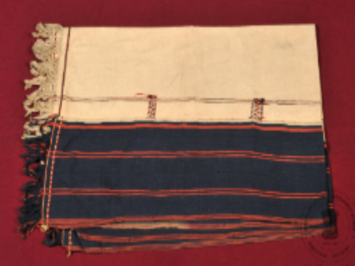 white cotton cloth with striped borders white cotton cloth with striped borders