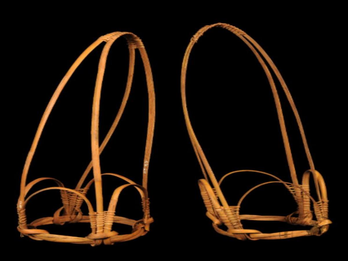 Traditional elliptical bamboo load carriers Traditional elliptical bamboo load carriers