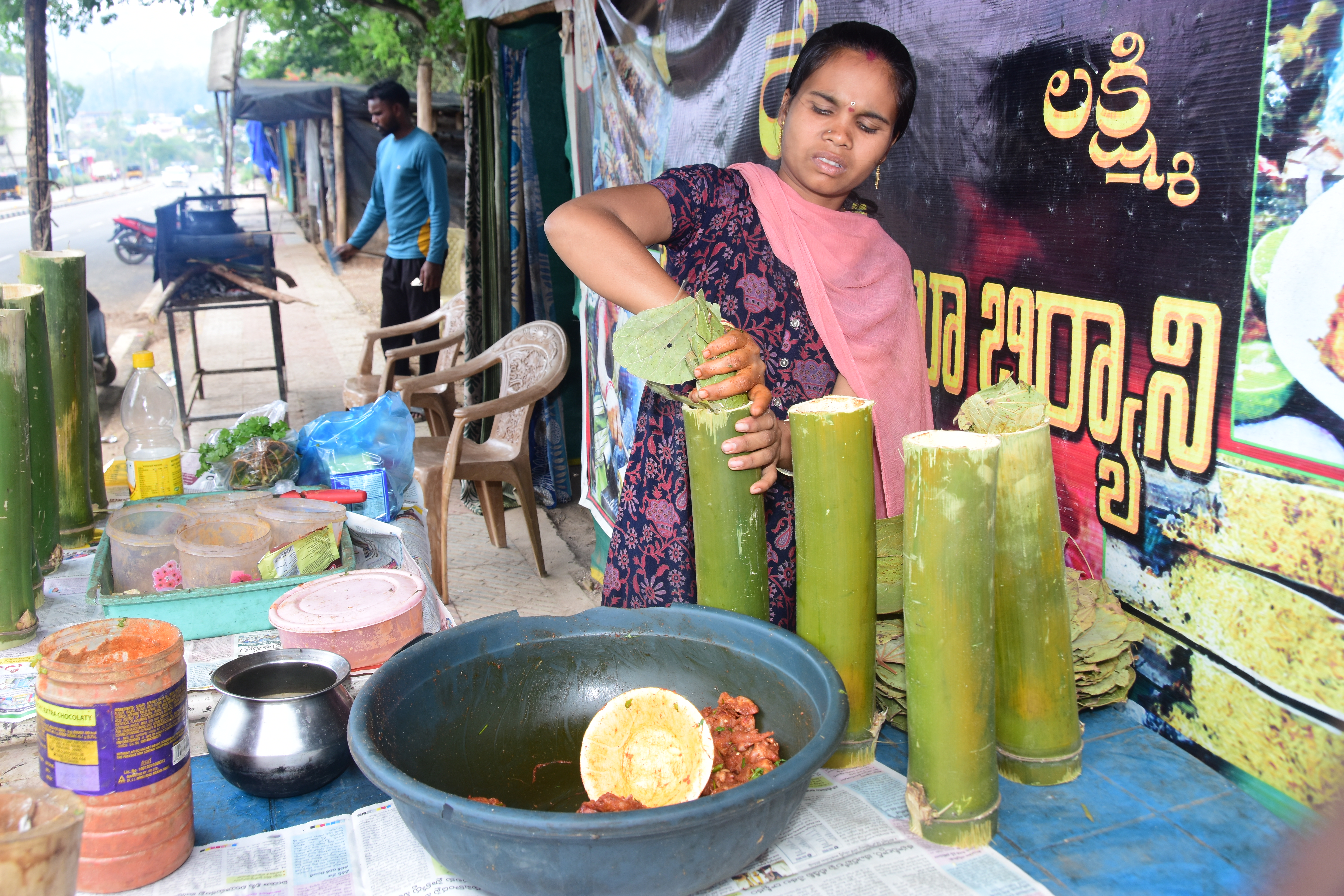 Bamboo as a cooking vessel
