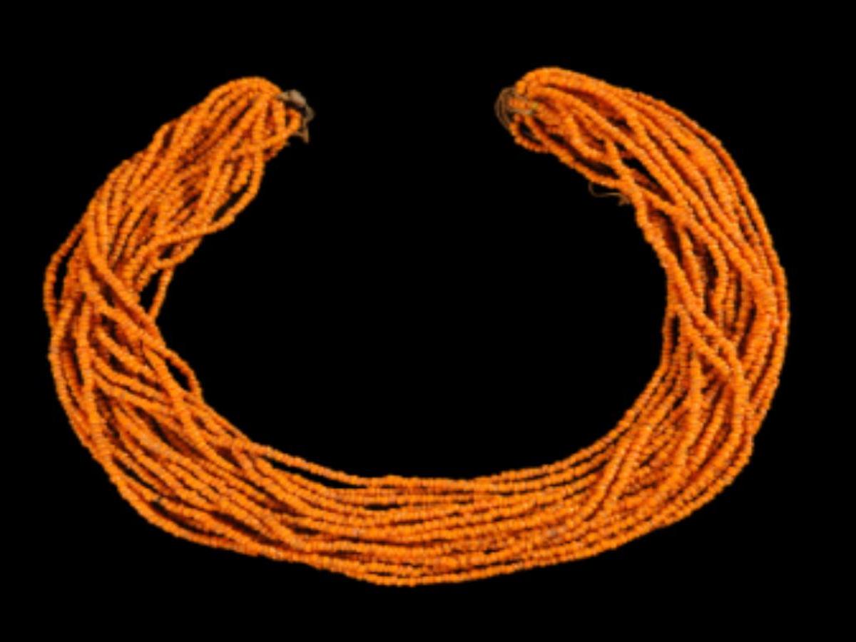 Saffron Bead Necklace Saffron Bead Necklace